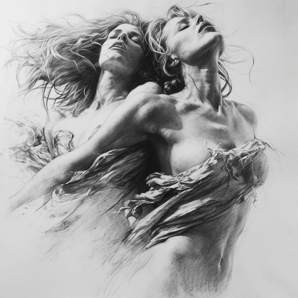 fotofinis_Two_woman_by_Luis_Royo_highly_detailed_pencil_sketch__399999f4-e018-44bd-9a63-293f3b125dcd